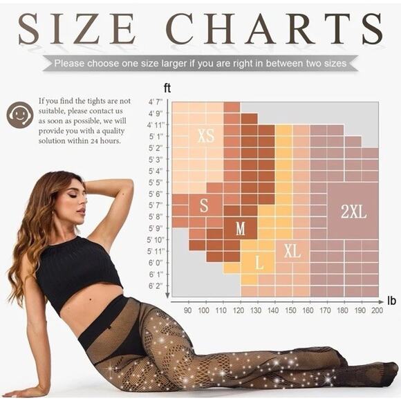 Sexy Fake Translucent Tights Stockings Fleece Lined Size Large High-Waist Snake - Picture 12 of 13